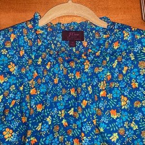 J.Crew Liberty Edenham Floral Ruffled Popover